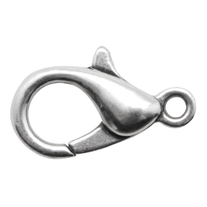 Mosquet&oacute;n met&aacute;lico DQ 23mm Plata vieja (sin n&iacute;quel)