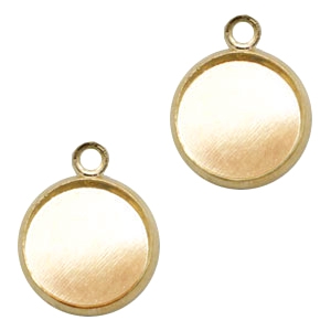 Colgante/engaste met&aacute;lico para cabuch&oacute;n 12mm oro (sin n&iacute;quel)