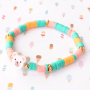 Pulseras con abalorios de pol&iacute;mero con vibrantes colores llenos de vitalidad y alegr&iacute;a