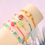 Pulseras con abalorios de pol&iacute;mero con vibrantes colores llenos de vitalidad y alegr&iacute;a