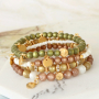Preciosos pendientes y pulseras en colores c&aacute;lidos con abalorios Polaris Elements