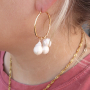 Elaboraci&oacute;n de joyas minimalistas con perlas de agua dulce y fornituras para pendiente base doradas