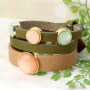 Mix & match crear f&aacute;cilmente preciosas pulseras de cuero Cuoio