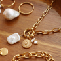 Cree hermosas joyas con perlas de agua dulce; elegantes elementos de acero inoxidable y robustos cierres.