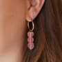 Dise&ntilde;a pendientes de moda con piedras naturales de coraz&oacute;n y estrella