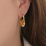 Ponte creativa con el metal TQ lat&oacute;n pendientes criolla