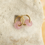 Elegantes pendientes y colgantes con piedras naturales rondeles