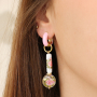 Creaci&oacute;n de pendientes de verano con abalorios de cristal con flores