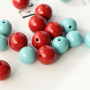 Collares coloridos con abalorios acr&iacute;licos DQ redondos 