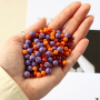 Collares coloridos con abalorios acr&iacute;licos DQ redondos 